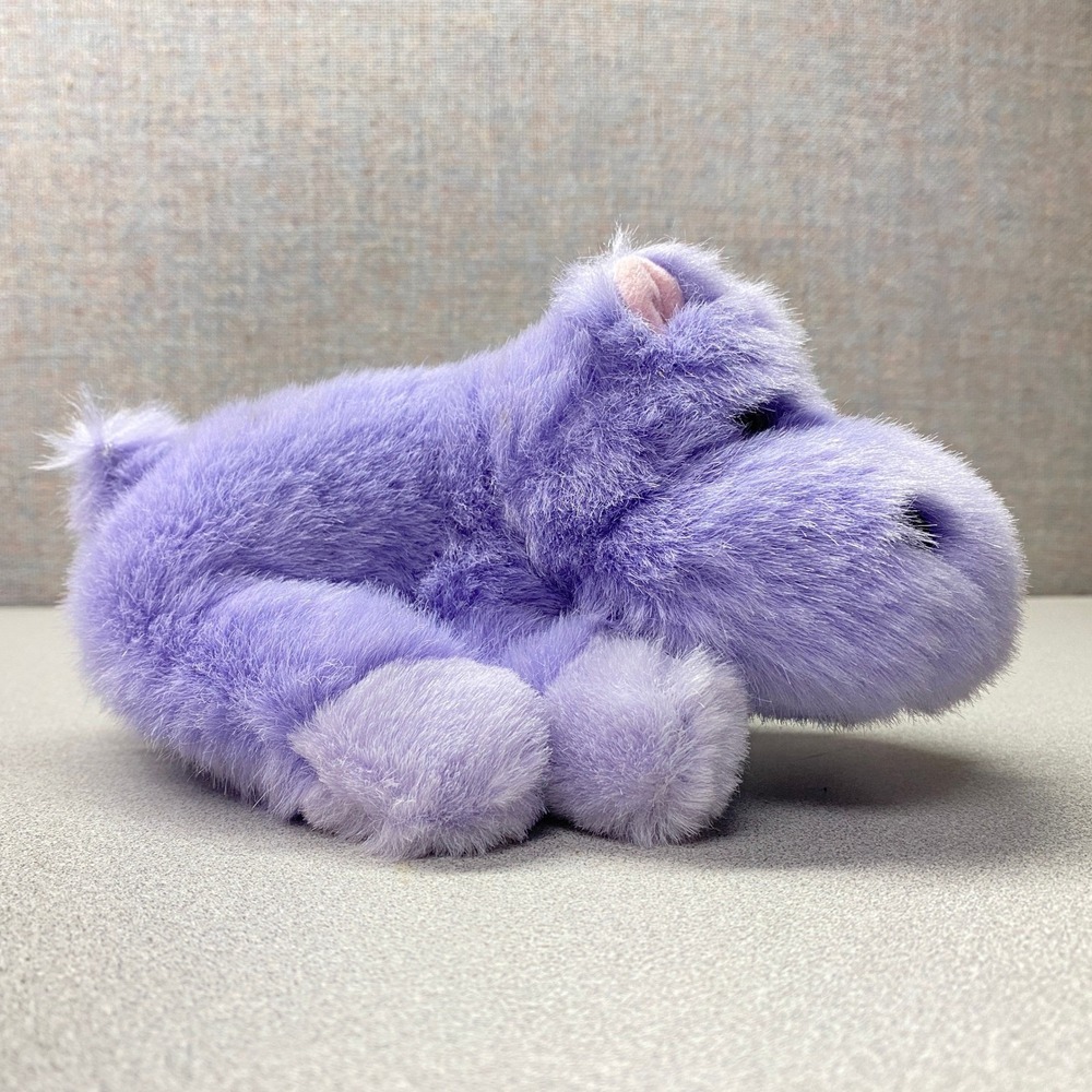 Fluffyville‎ Purple Plush Hippopotamus Stuffed Animal Toy Cute Lavender